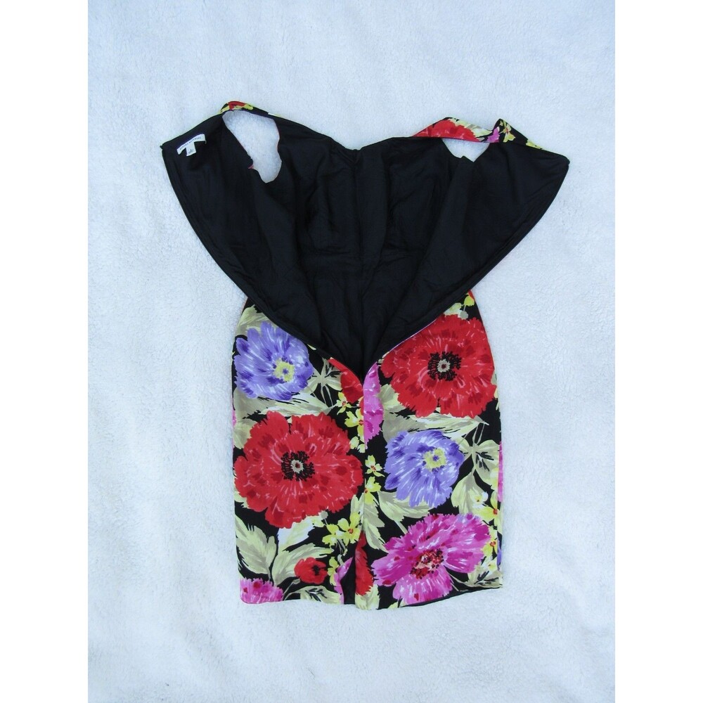Banana Republic Dress Womens 2 Linen Blend Floral Sleeveless Lined Multicolor - Picture 3 of 16